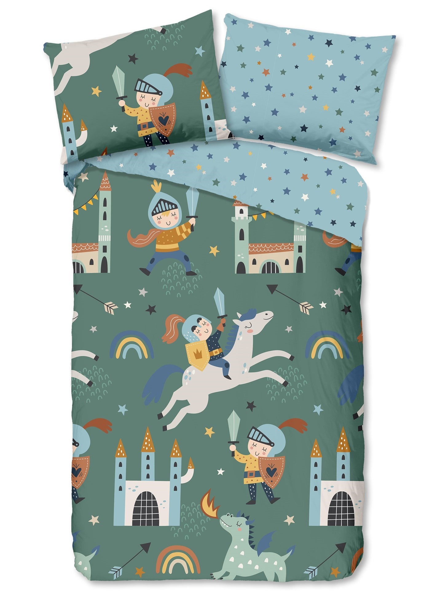 Good Morning Kids Dekbedovertrek Dream Along - 140x220cm + 60x70cm - Set van 2 stuks - Multi