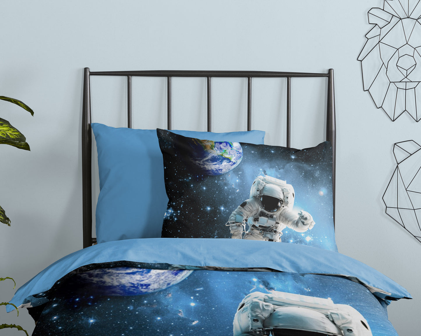 Good Morning Kids Dekbedovertrek Astronaut - 140x220cm + 60x70cm - Katoen - Multi