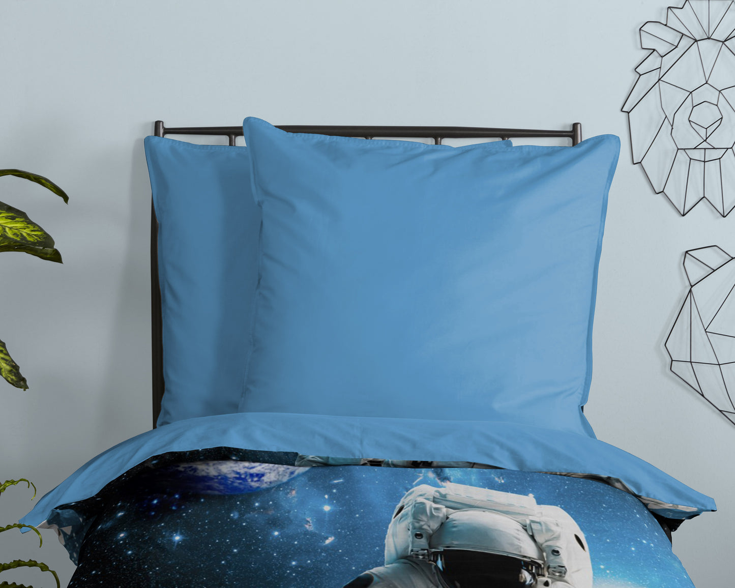 Good Morning Kids Duvet cover Astronaut - 140x220cm + 60x70cm - Cotton - Multi