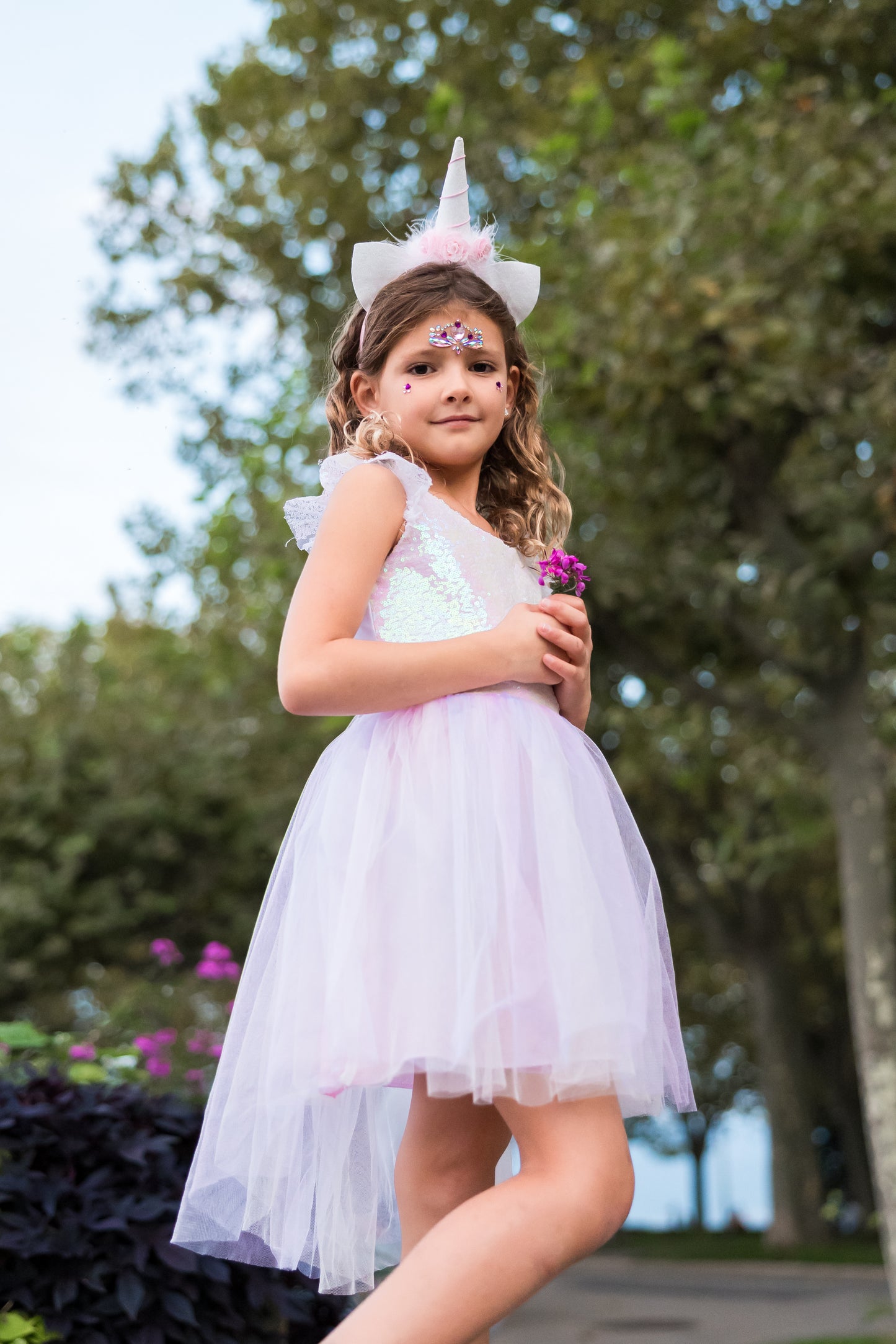 Great Pretenders Fancy Dress Honor Horn dress with headband - Pink