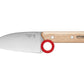 Opinel Le Petit Chef Kinderkeukenset - 3-delig - Kinderkoksmes (11cm), Vingerbeschermer, Dunschiller - Rood