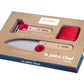 Opinel Le Petit Chef Kinderkeukenset - 3-delig - Kinderkoksmes (11cm), Vingerbeschermer, Dunschiller - Rood