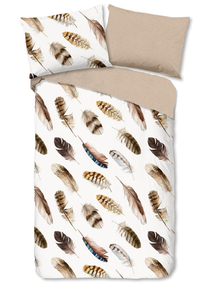 Good Morning Duvet Cover Fedra Feathers - Cotton - Multi