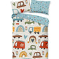 Good Morning Kids Housse de couette Terre et Mer - 140x220cm + 60x70cm - Lot de 2 - Multi