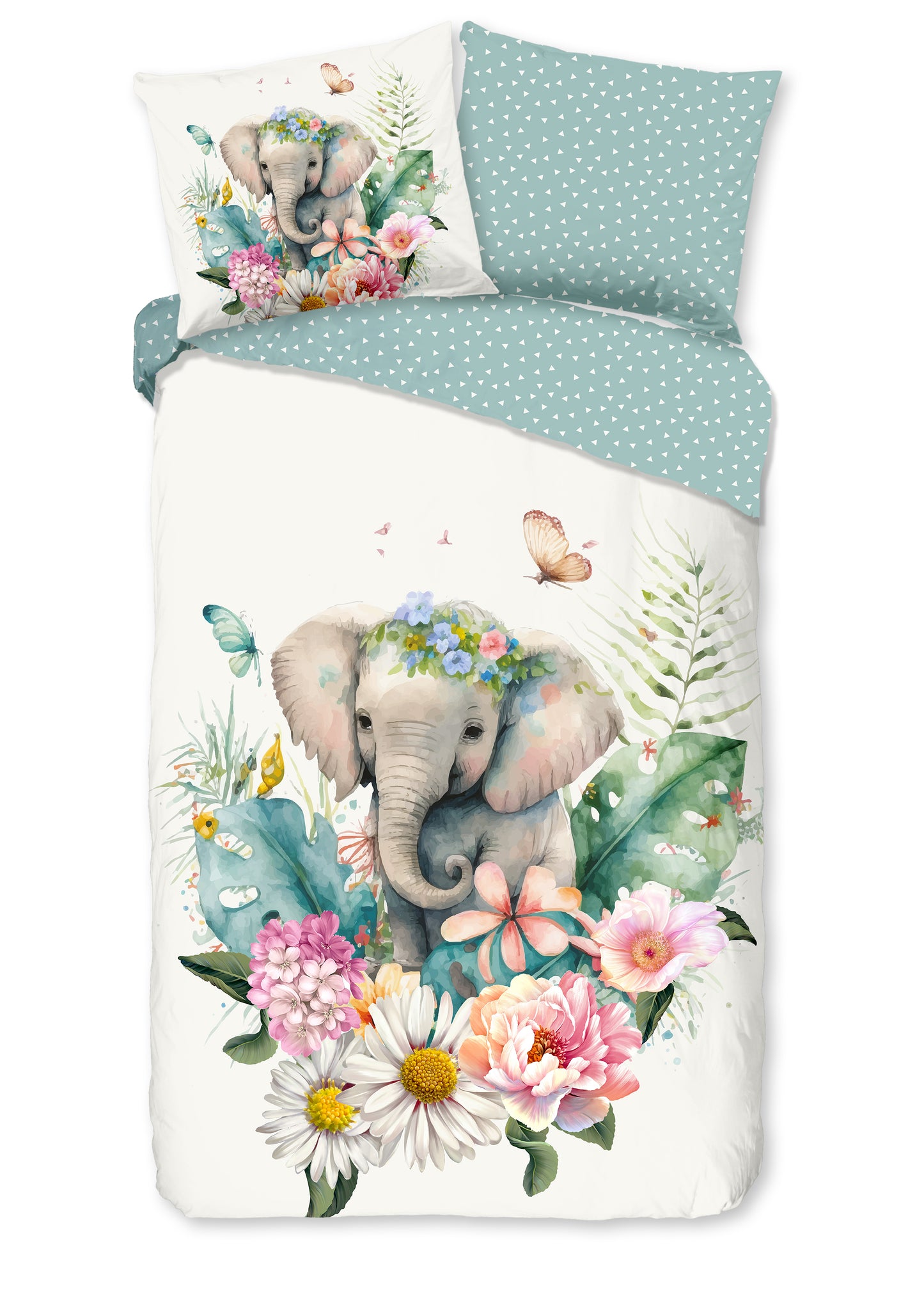 Good Morning Kids Housse de couette Eli - 140x220cm + 60x70cm - Coton - Multi