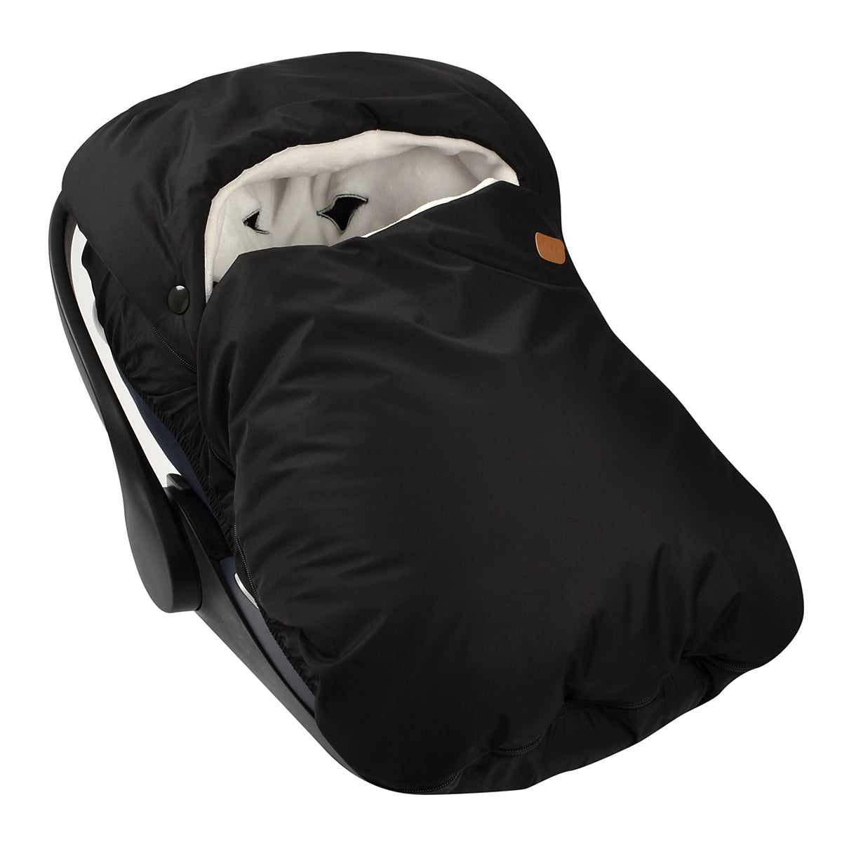 Childhome Footmuff for car seat padded with fleece - Black