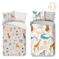 Good Morning Kids Housse de couette Savanne - 140x220cm + 60x70cm - Lot de 2 - Multi