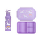 A Little Lovely Company Back to school set - Drinkfles XL RVS/Bentobox - Unicorn Dreams