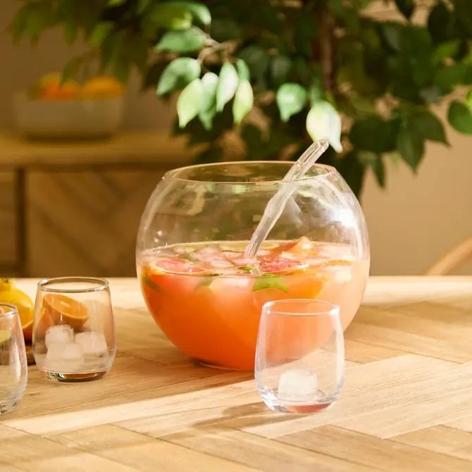 Secret de Gourmet Cocktailset Punchkom met glazen - Set van 8 stuks - Glas