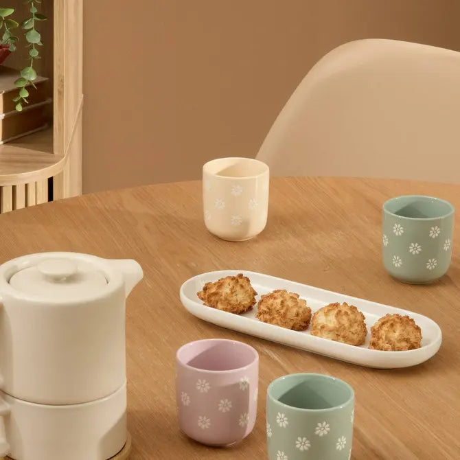 Secret de Gourmet Espresso Kopjes - Set van 4 stuks - 10cl - Groen/Geel/Lila