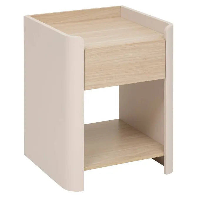 5Five Roundy Nachttafel - Bijzettafel - 40x40x50cm - Beige