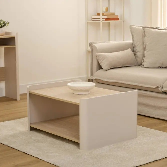 5Five Roundy Salontafel - 80x60x40cm - Beige