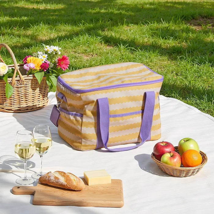 5Five Poolside Koeltas - 36x23x26cm - Geel/Paars