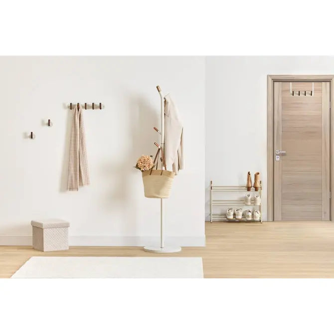 5Five Cassie Wandkapstok 5 Haken - 40x5x8cm - Bruin/Beige