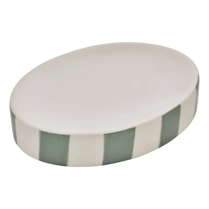 5Five Strio Zeepbakje - 13x10x3cm - Groen/Wit