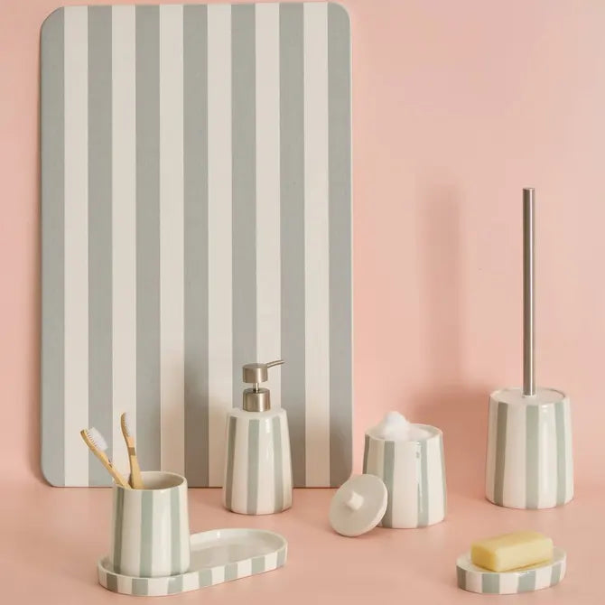 5Five Strio Zeepbakje - 13x10x3cm - Groen/Wit