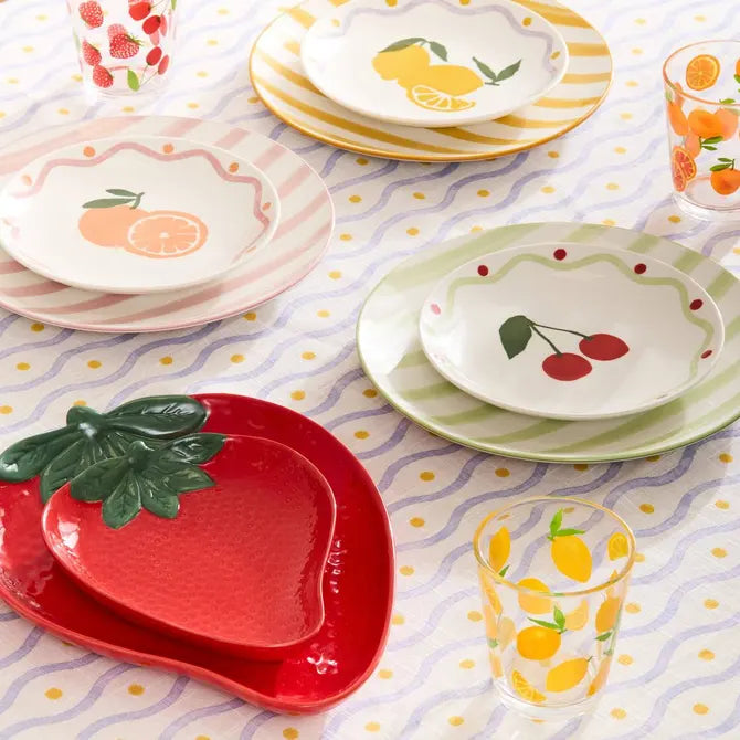 Secret de Gourmet Fruity Kersen Plat bord - Ø19cm - Set van 6 stuks