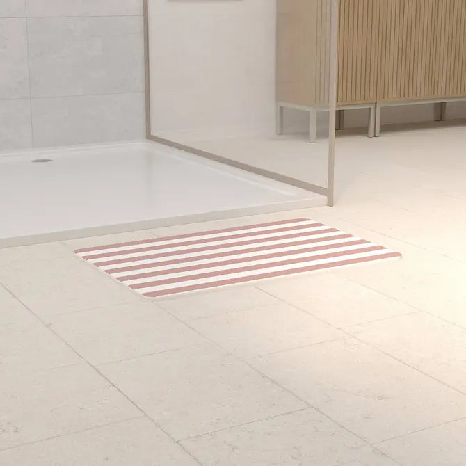 5Five Strio Diatomiet Badmat - Anti-slip - 39x60cm - Roze