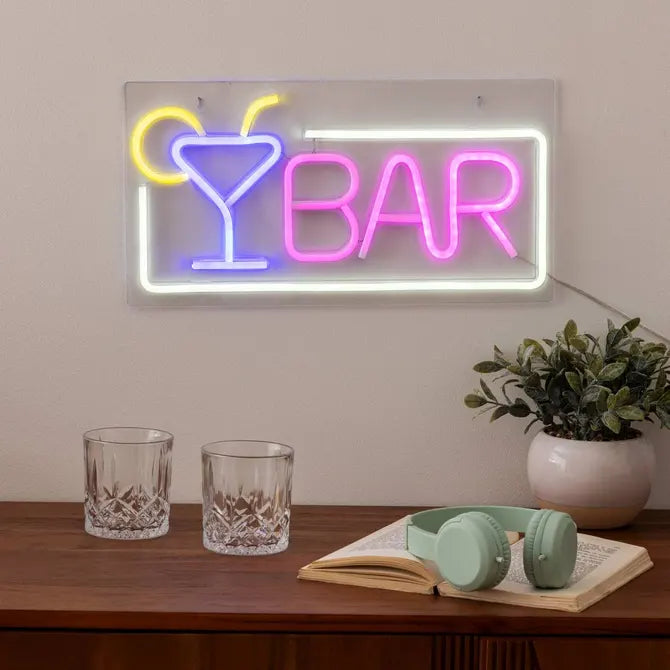 Atmosphera Bar Wandlamp Neon - 42x2x22cm - Multi