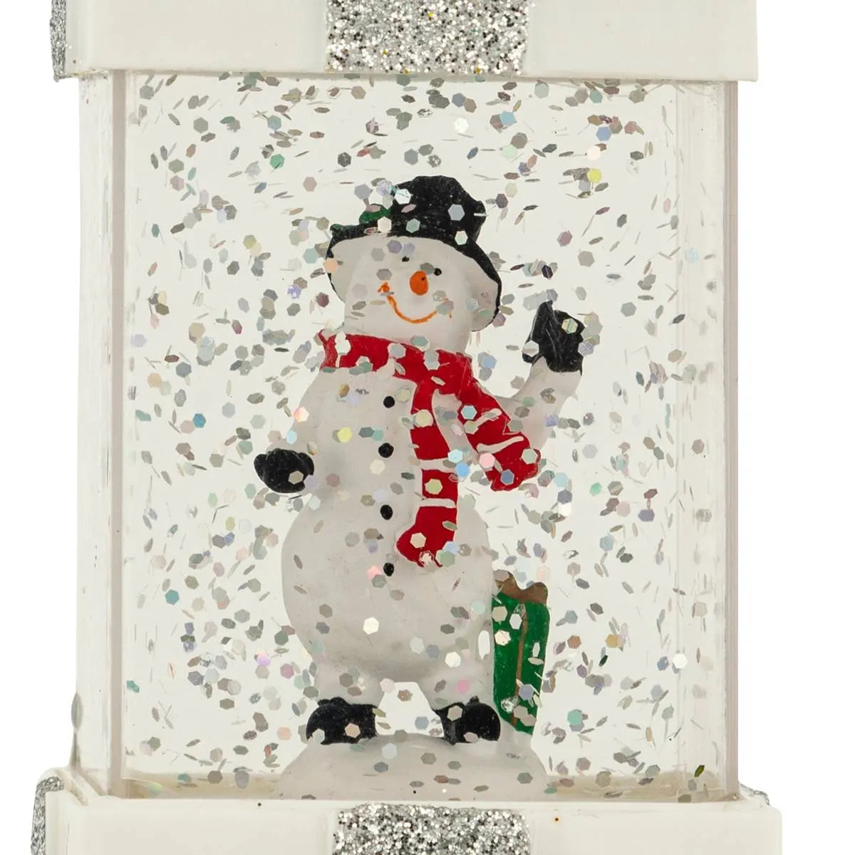 Fééric Lights and Christmas Snow Bol with lighting Snowman - works on batteries - White
