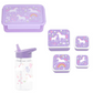 A Little Lovely Company Back to school set - Drinkfles/Snackdozen/Bentobox - Unicorn Dreams