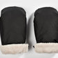 Childhome Red Castle Buggy gloves with fleece - Black