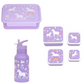 A Little Lovely Company Back to school set - Drinkfles RVS/Snackdozen/Bentobox - Unicorn Dreams