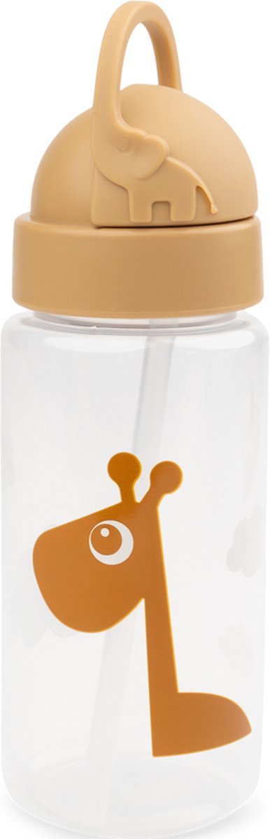 Done by Deer Friends drinkbeker met rietje - Raffi Mustard