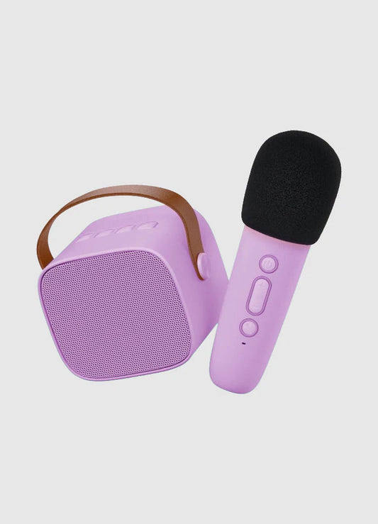 Ensemble Karaoké Lalarma - Microphone et haut-parleur Bluetooth - Lila