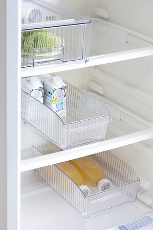 5Five Opbergbakje met wieltjes voor koelkast S - 15x32x10cm - Transparant