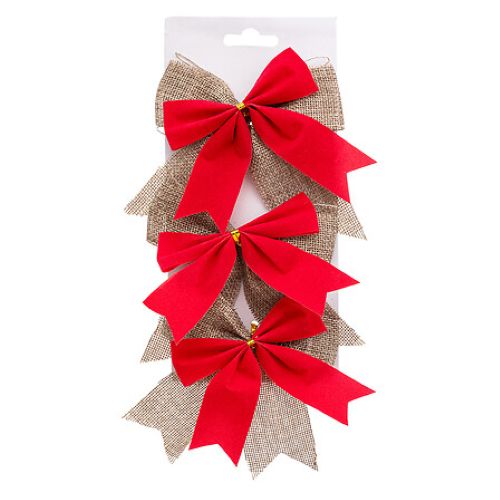 Fééric Lights and Christmas Christmas String - Set Of 2 - Striped Red With White - 40x60cm - For the Christmas Tree