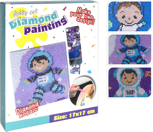 Home & Styling Diamant Painting Astronaut - Set van 3 stuks