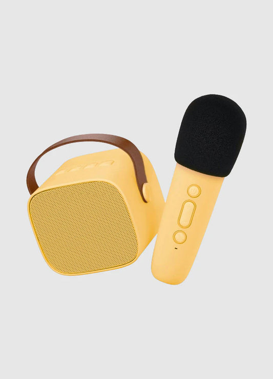 Ensemble Karaoké Lalarma - Microphone et haut-parleur Bluetooth - Jaune