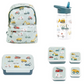 A Little Lovely Company Back to school set - Rugzak/Drinkfles/4 Snackdozen/Bentobox - Voertuigen