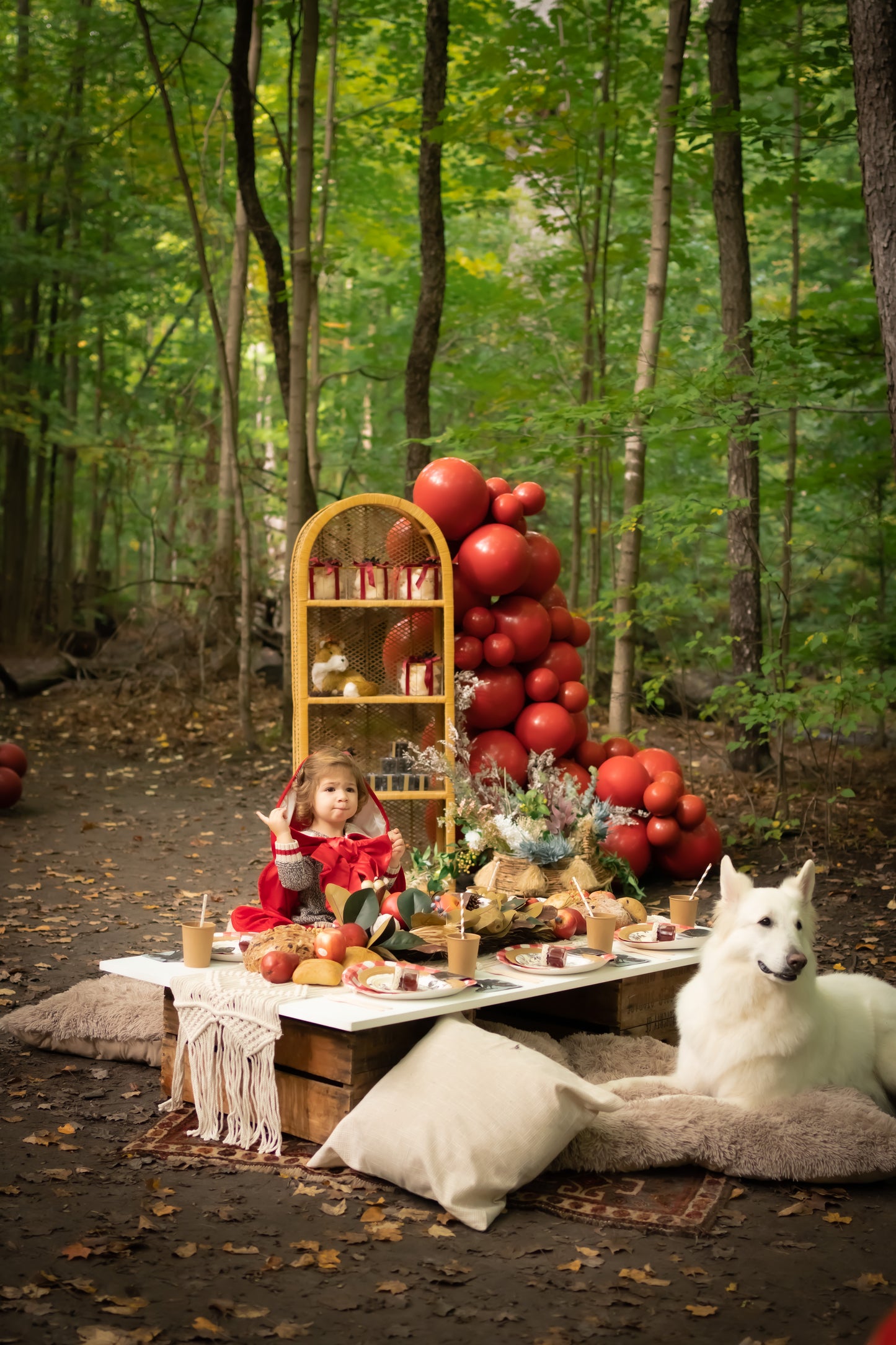 Great Pretenders Verkleedkledij Woodland Roodkapje cape - Rood