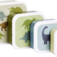 A Little Lovely Company Back to school set - Rugzak/Drinkfles/4 Snackdozen/Bentobox - Dinosaurussen