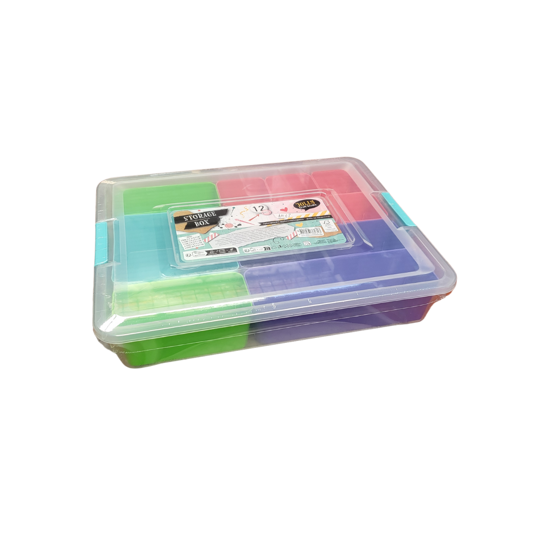 Set van Kleurrijke Opbergboxen - 12-delig - 35x35x20cm - Multi