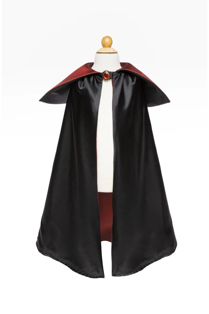 Great Pretenders Verkleedkledij Vampieren cape - Zwart/Rood