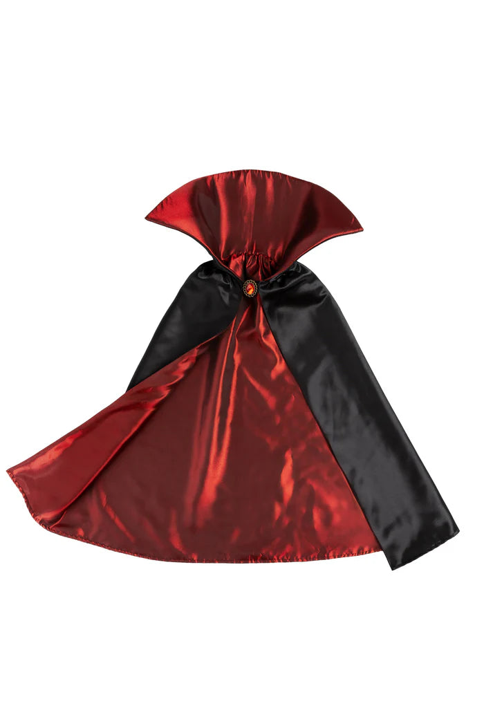 Great Pretenders Verkleedkledij Vampieren cape - Zwart/Rood