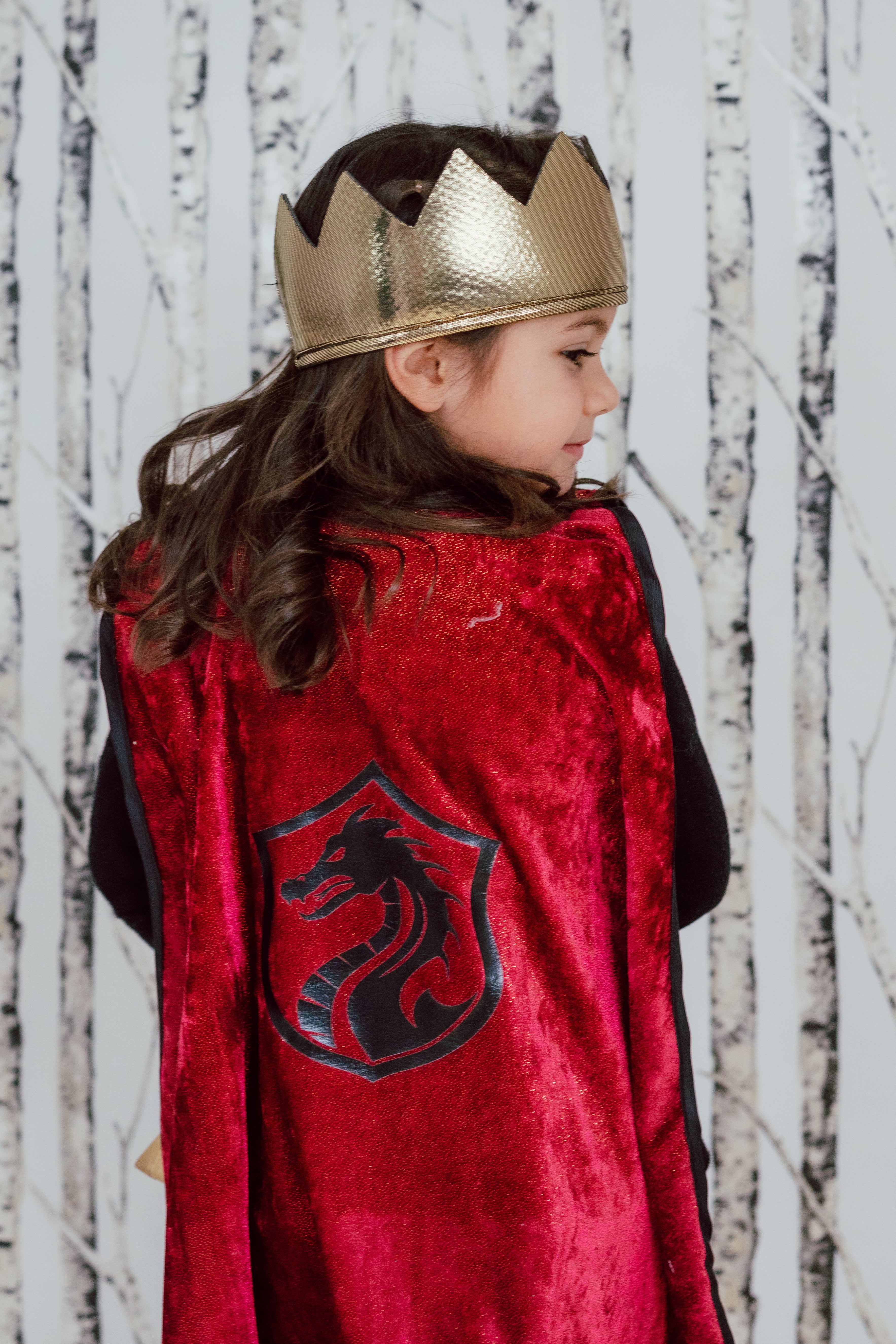 Great Pretenders Fancy Dress Knight cape with breastplate and crown - Multi