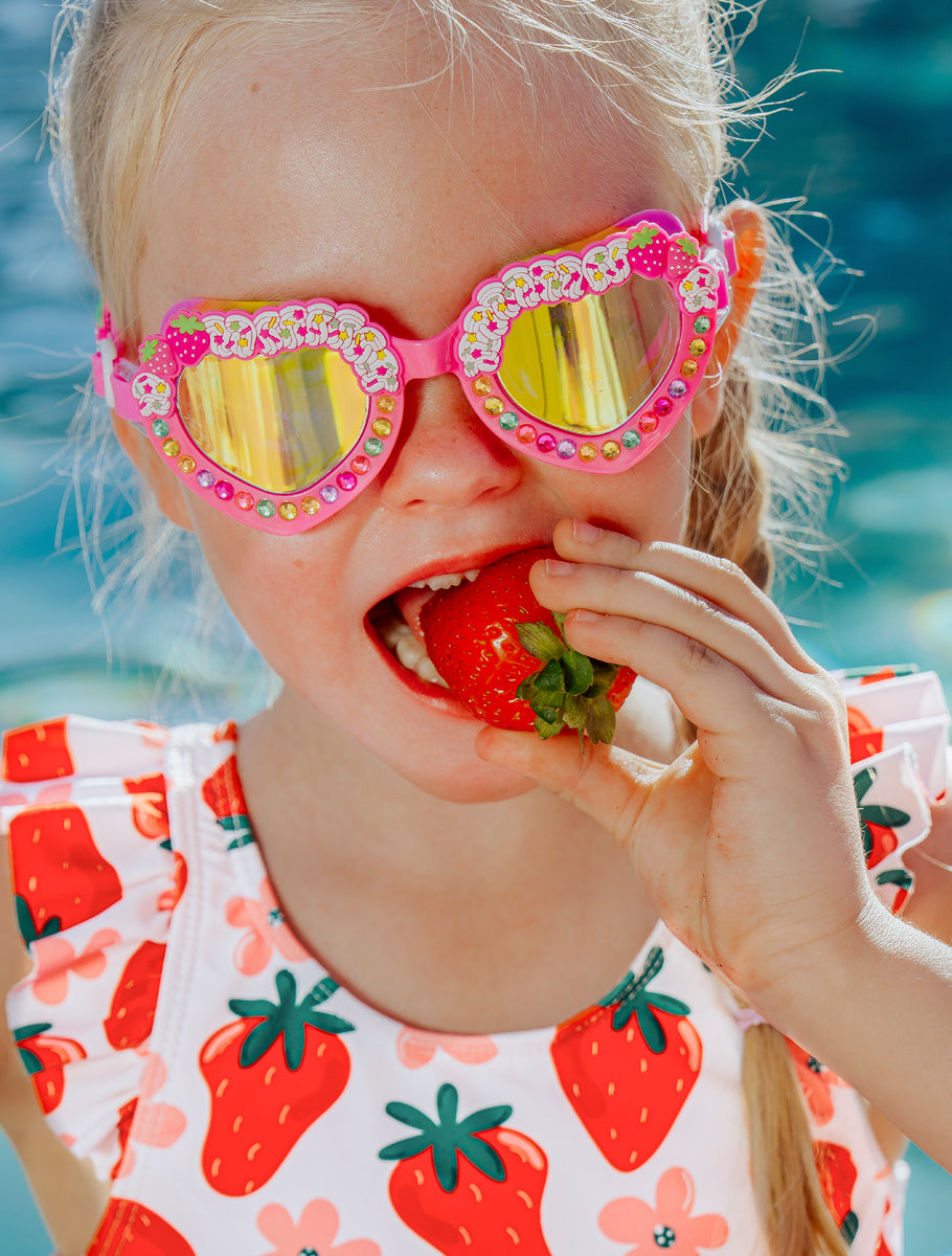 Petites Pommes Schwimmbrille - Hans Brille - Junior/Erwachsene - Cannes Blue