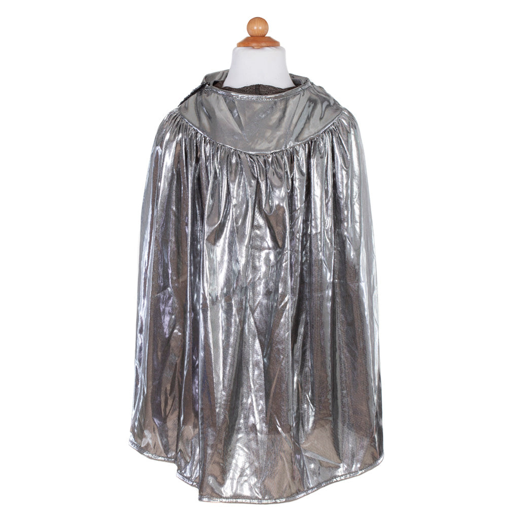 Great Pretenders Costume Attire Silver Knight tunic with cape and crown - Multi