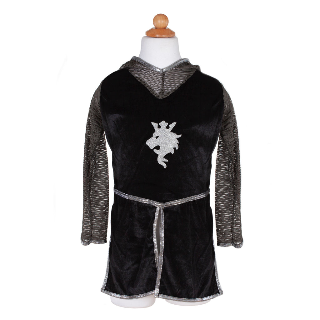 Great Pretenders Costume Attire Silver Knight tunic with cape and crown - Multi