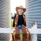 Great Pretenders Verkleedkledij Cowboy vest en beenlappen - Bruin