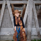 Great Pretenders Verkleedkledij Cowboy vest en beenlappen - Bruin