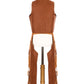 Great Pretenders Verkleedkledij Cowboy vest en beenlappen - Bruin