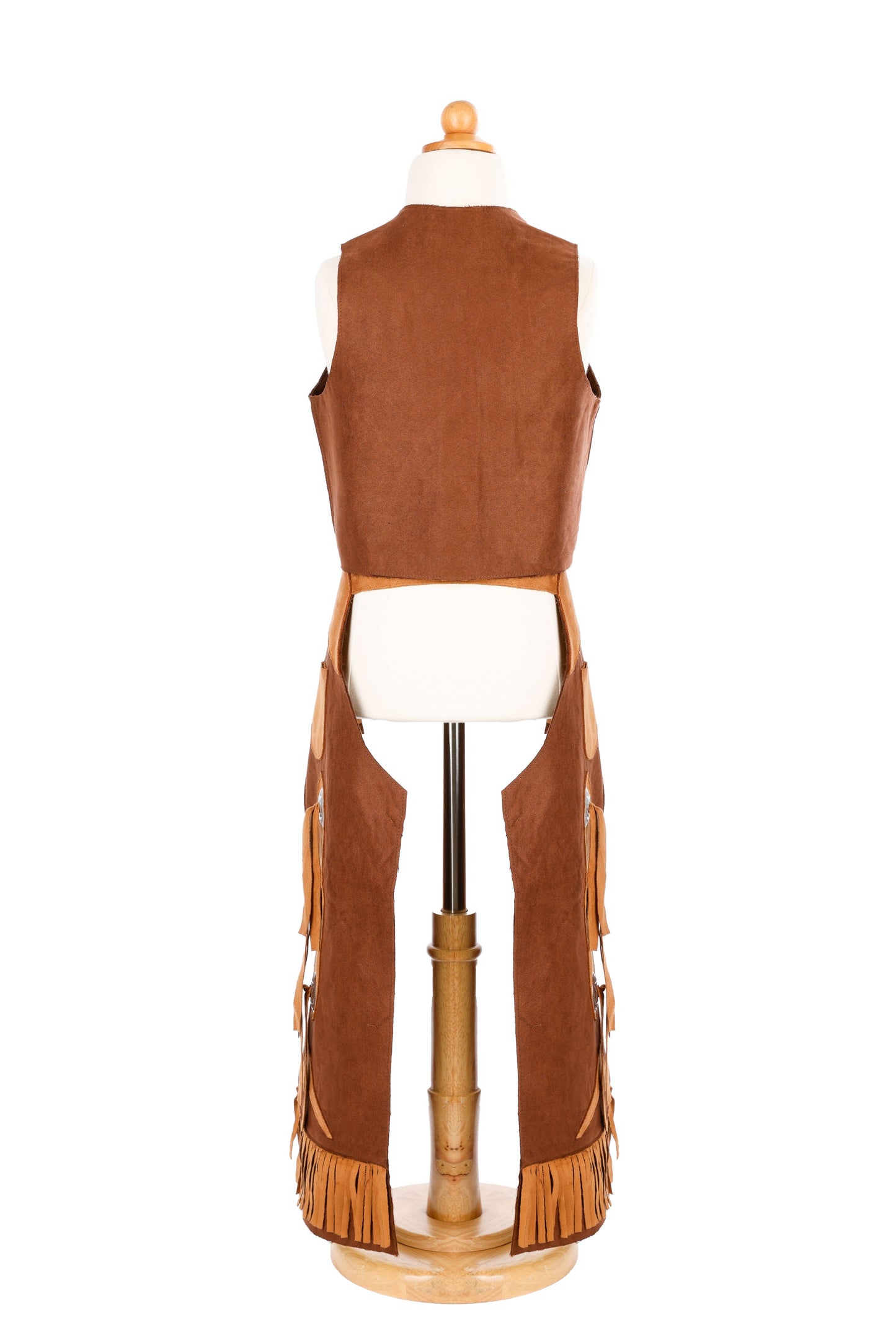 Great Pretenders Verkleedkledij Cowboy vest en beenlappen - Bruin