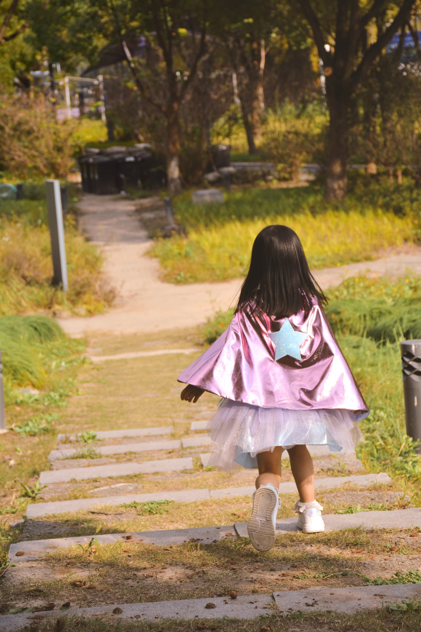 Great Pretenders Verkleedkledij Super-Duper Tutu met cape en masker - Roze/Blauw