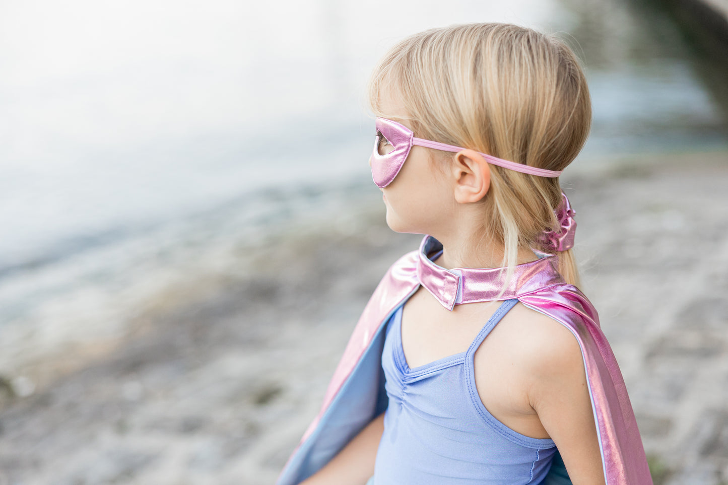 Great Pretenders Verkleedkledij Super-Duper Tutu met cape en masker - Roze/Blauw