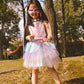 Great Pretenders Verkleedkledij Super-Duper Tutu met cape en masker - Roze/Blauw